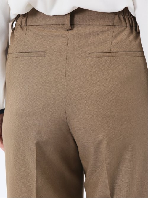 ウーリッシュ リラクシング 1ボタンジャケット＋セミワイドパンツ キャメル