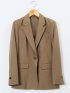 ウーリッシュ リラクシング 1ボタンジャケット＋セミワイドパンツ キャメル