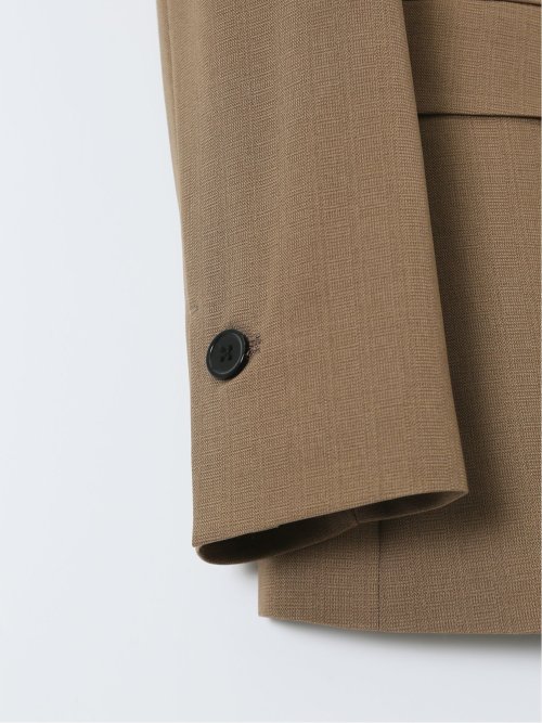 ウーリッシュ リラクシング 1ボタンジャケット＋セミワイドパンツ キャメル