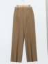 ウーリッシュ リラクシング 1ボタンジャケット＋セミワイドパンツ キャメル