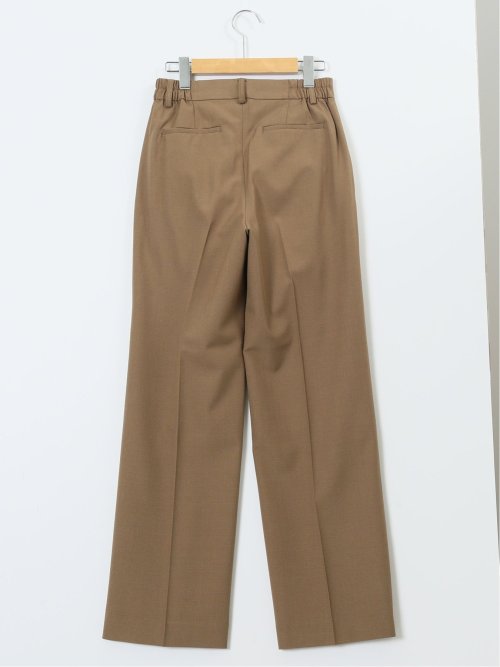 ウーリッシュ リラクシング 1ボタンジャケット＋セミワイドパンツ キャメル