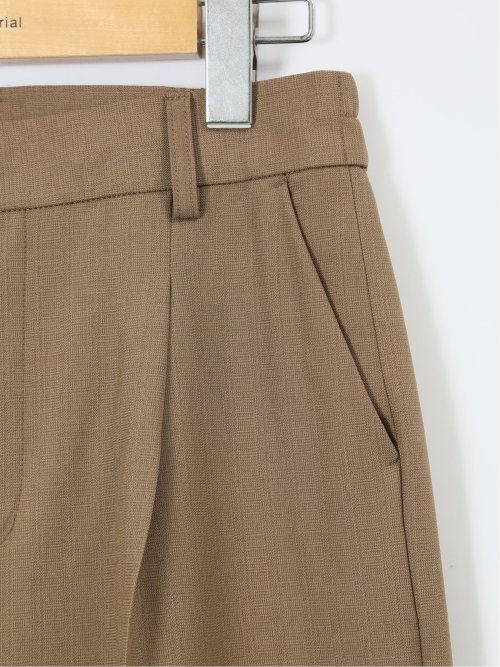 ウーリッシュ リラクシング 1ボタンジャケット＋セミワイドパンツ キャメル