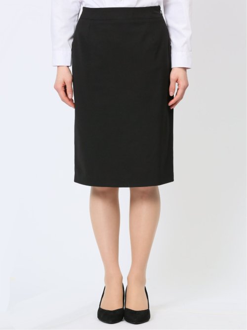 リクルート 2ボタンジャケット＋タイトスカート 黒無地