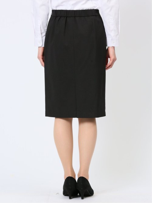 リクルート 2ボタンジャケット＋タイトスカート 黒無地