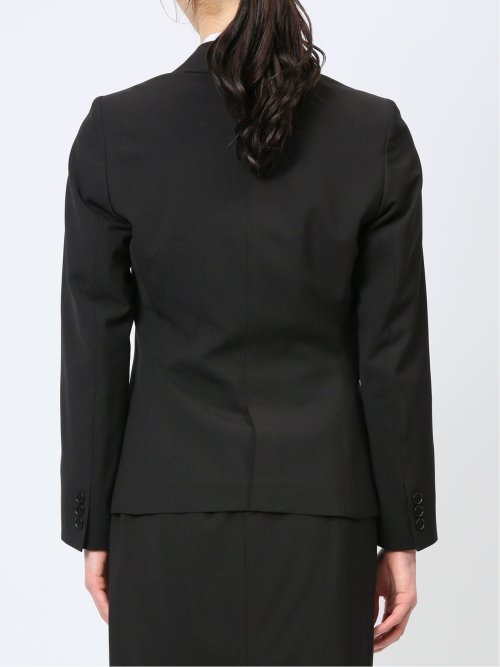 リクルート 2ボタンジャケット＋タイトスカート 黒無地