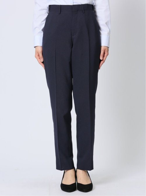 ストレッチウォッシャブル 1ボタンジャケット+テーパードパンツ 紺