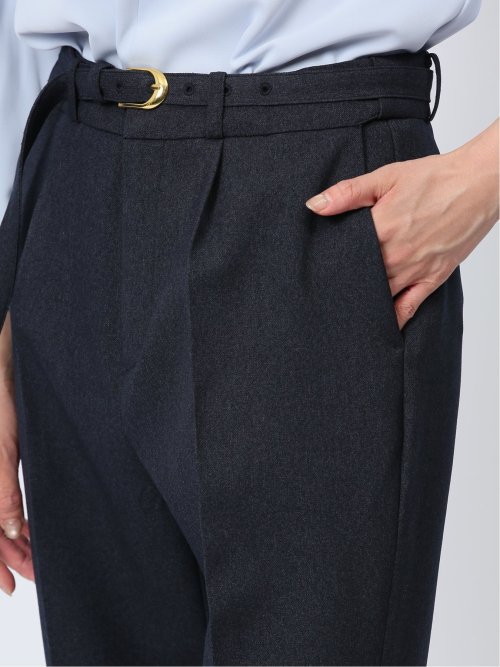 ウーリッシュ 1ボタンジャケット＋テーパードパンツ 紺