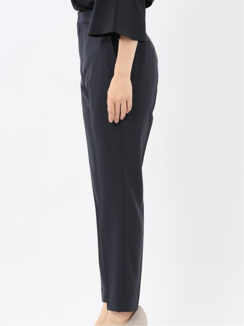 ストレッチウォッシャブル 1ボタンジャケット＋テーパードパンツ シャドーストライプ紺