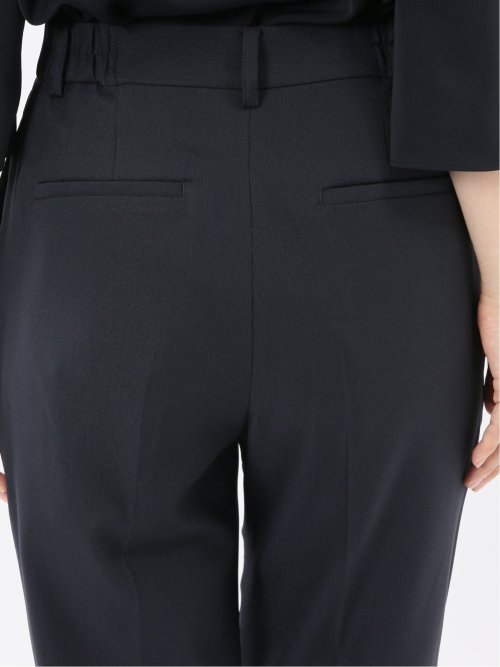 ストレッチウォッシャブル 1ボタンジャケット＋テーパードパンツ シャドーストライプ紺