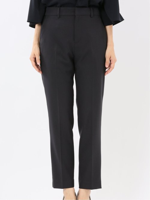 ストレッチウォッシャブル 1ボタンジャケット＋テーパードパンツ シャドーストライプ紺