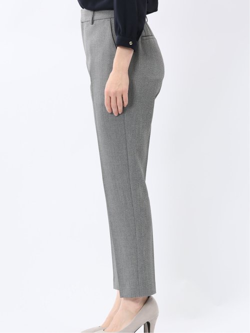 ストレッチウォッシャブル 1ボタンジャケット＋テーパードパンツ グレー