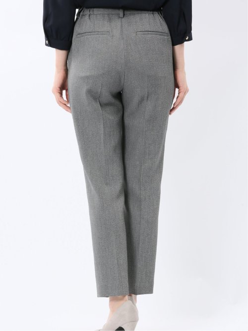 ストレッチウォッシャブル 1ボタンジャケット＋テーパードパンツ グレー