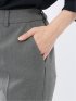 ストレッチウォッシャブル 1ボタンジャケット＋テーパードパンツ グレー