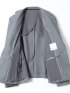 ストレッチウォッシャブル 1ボタンジャケット＋テーパードパンツ グレー