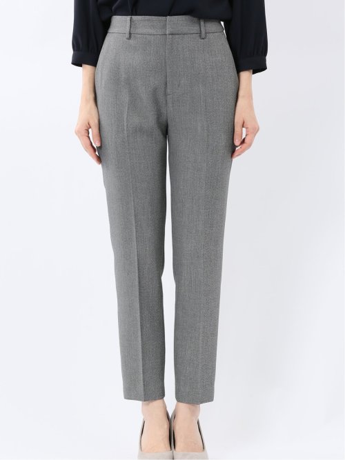 ストレッチウォッシャブル 1ボタンジャケット＋テーパードパンツ グレー