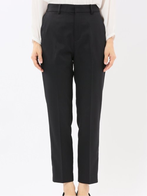 ストレッチウォッシャブル 1ボタンジャケット＋テーパードパンツ シャドーストライプ黒