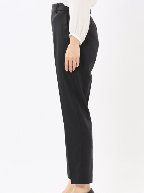 ストレッチウォッシャブル 1ボタンジャケット＋テーパードパンツ シャドーストライプ黒