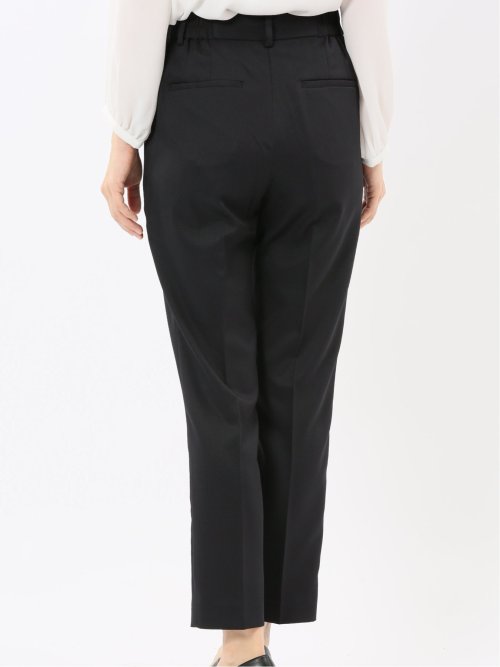 ストレッチウォッシャブル 1ボタンジャケット＋テーパードパンツ シャドーストライプ黒