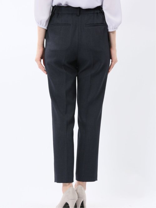 ストレッチウォッシャブル 1ボタンジャケット＋テーパードパンツ 紺