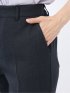 ストレッチウォッシャブル 1ボタンジャケット＋テーパードパンツ 紺