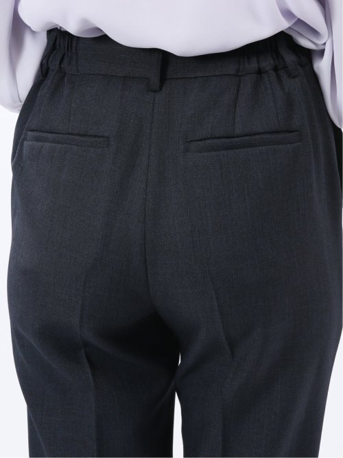 ストレッチウォッシャブル 1ボタンジャケット＋テーパードパンツ 紺