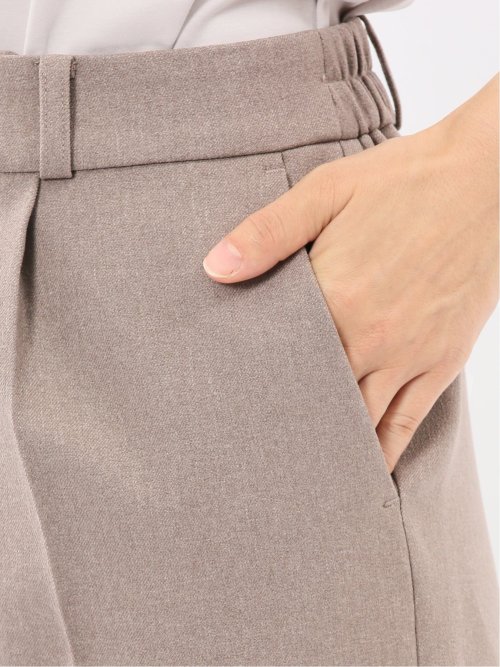 ストレッチウォッシャブル リラクシング 1ボタンジャケット＋テーパードパンツ フランネルベージュ