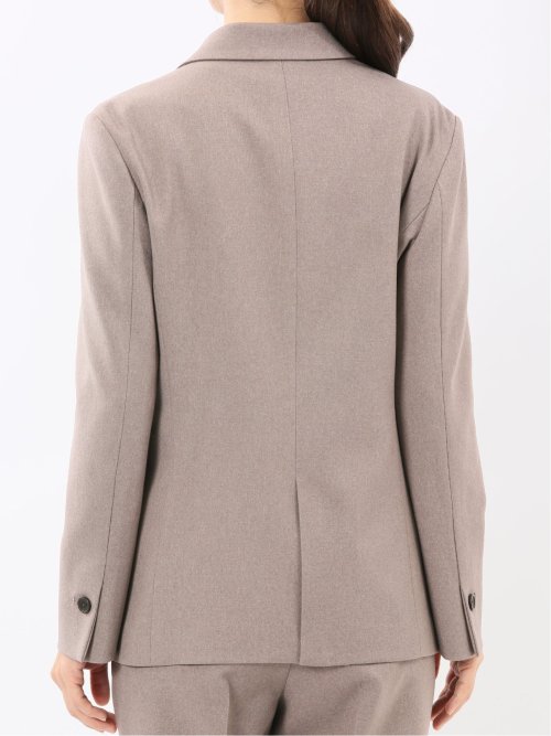 ストレッチウォッシャブル リラクシング 1ボタンジャケット＋テーパードパンツ フランネルベージュ