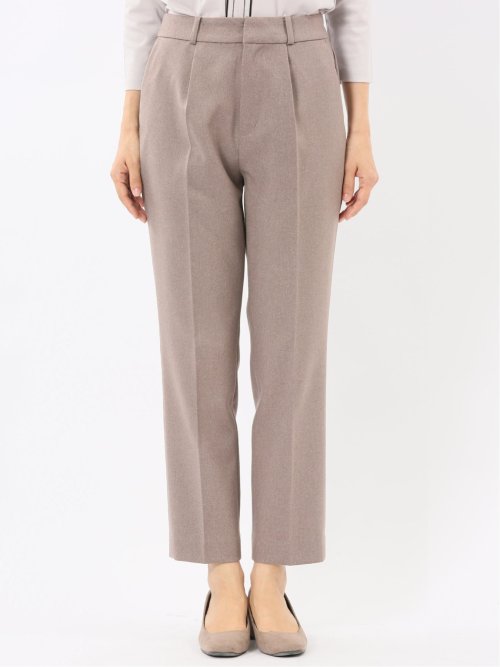 ストレッチウォッシャブル リラクシング 1ボタンジャケット＋テーパードパンツ フランネルベージュ