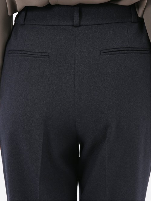 ストレッチウォッシャブル リラクシング 1ボタンジャケット＋テーパードパンツ フランネル紺