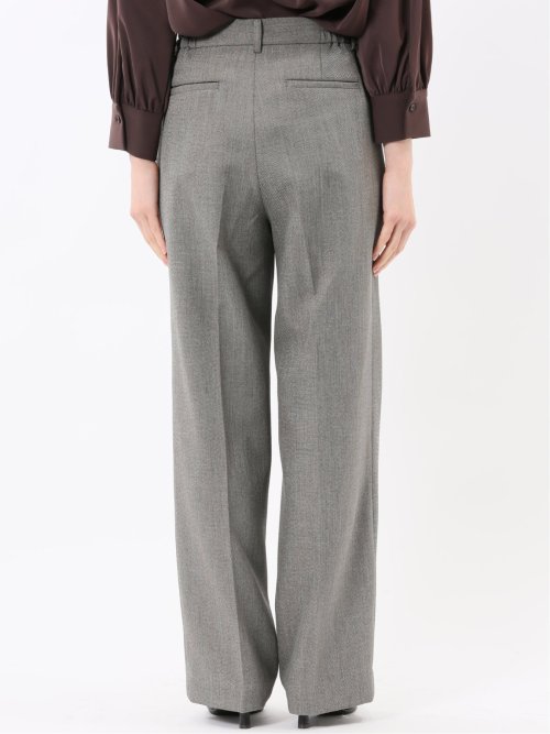 ストレッチウォッシャブル リラクシング ノーカラージャケット＋セミワイドパンツ シャークベージュ