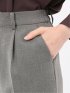 ストレッチウォッシャブル リラクシング ノーカラージャケット＋セミワイドパンツ シャークベージュ