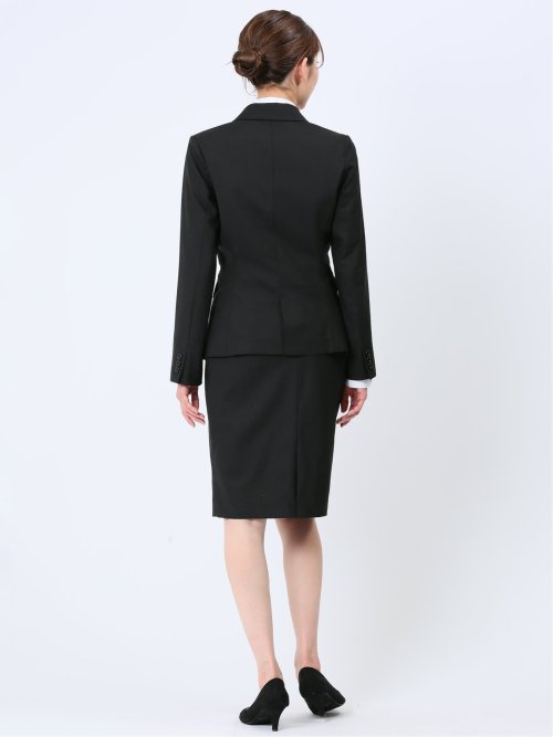 リクルート黒無地 2ボタンジャケット＋スカート＋パンツ