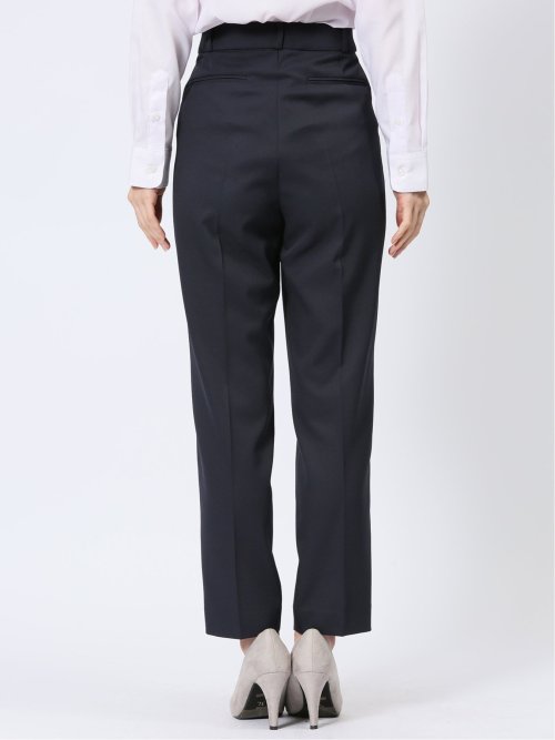 ストレッチウォッシャブル 1ボタンジャケット＋テーパードパンツ 千鳥紺