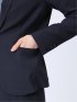 ストレッチウォッシャブル 1ボタンジャケット＋スカート＋パンツ ウィンドペン紺