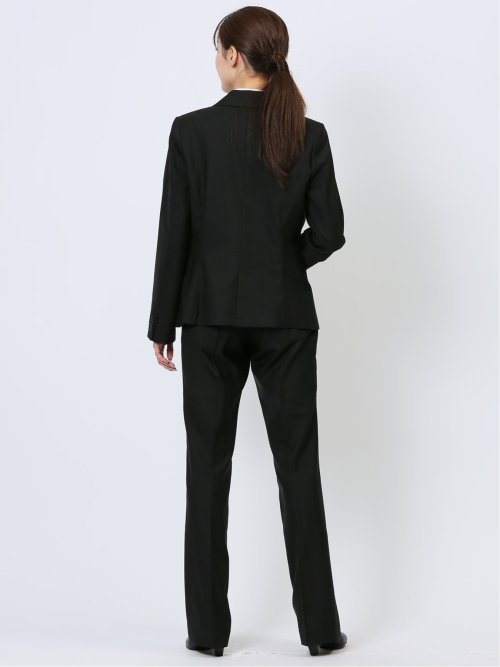 【WEB限定】黒無地 2ボタンジャケット＋スカート＋パンツ