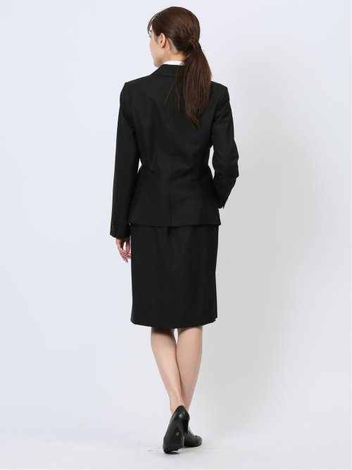【WEB限定】黒無地 2ボタンジャケット＋スカート＋パンツ