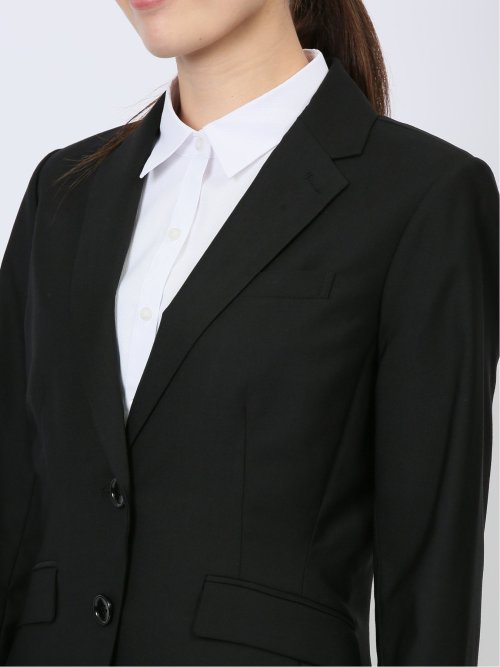 【WEB限定】黒無地 2ボタンジャケット＋スカート＋パンツ