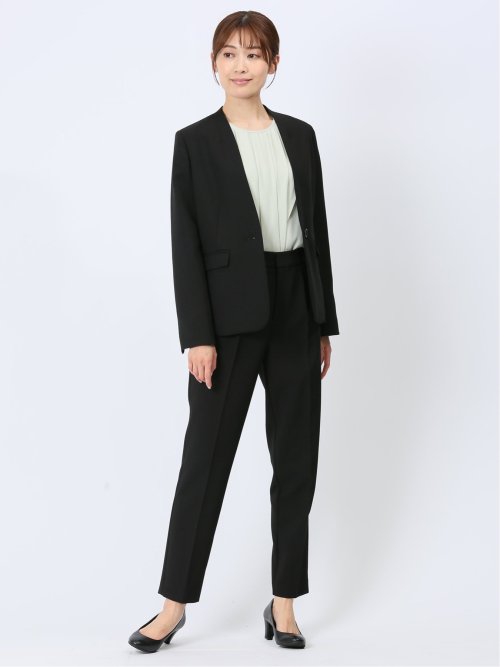 ダブルクロス カラーレスジャケット＋パンツ 黒(S 05黒): スーツ