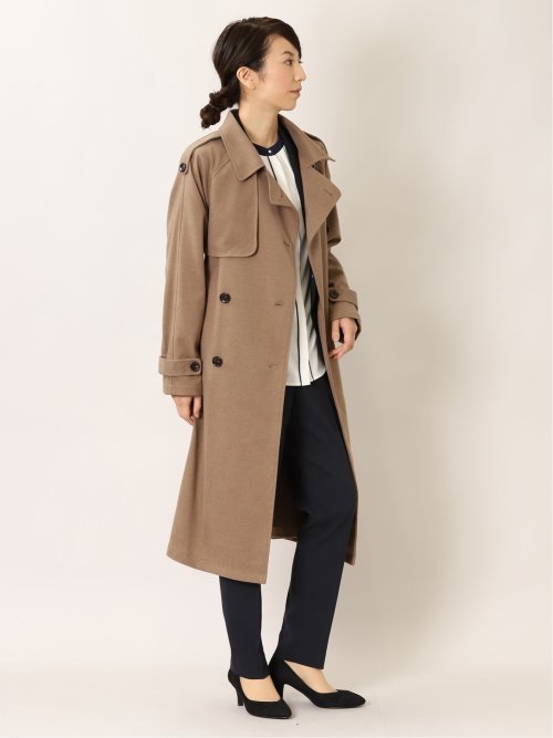 ダブルフェイスカルゼ トレンチコート