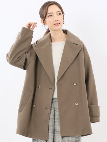 ライトシャギー メタルボタン ピーコート