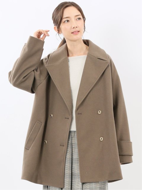 ライトシャギー メタルボタン ピーコート