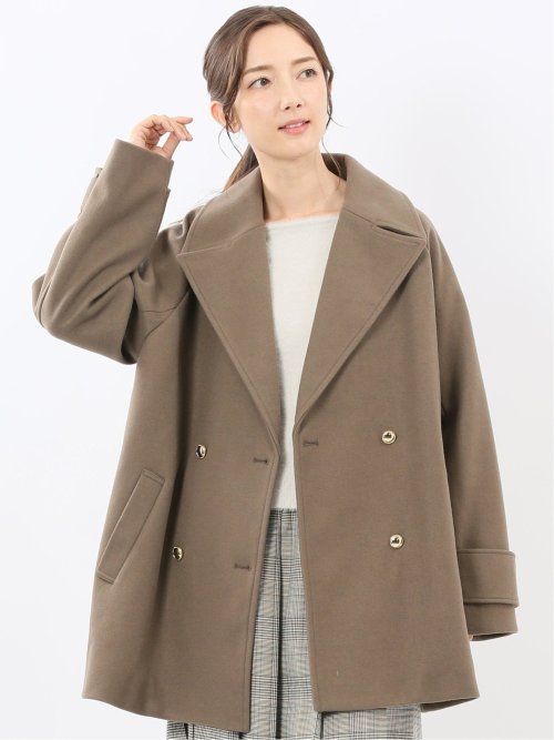 ライトシャギー メタルボタン ピーコート
