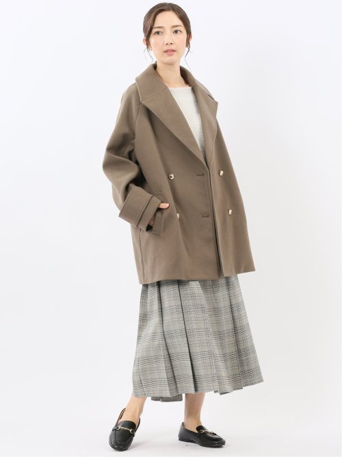 ライトシャギー メタルボタン ピーコート