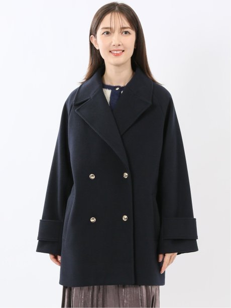 ライトシャギー メタルボタン ピーコート