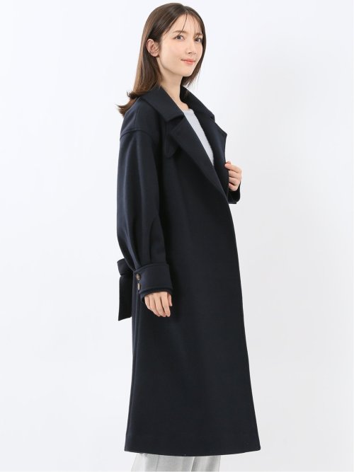 ストレッチ ライトシャギー ロングコート