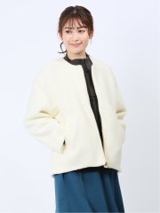 ナッピング ノーカラーコート