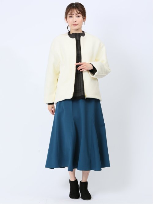 ナッピング ノーカラーコート