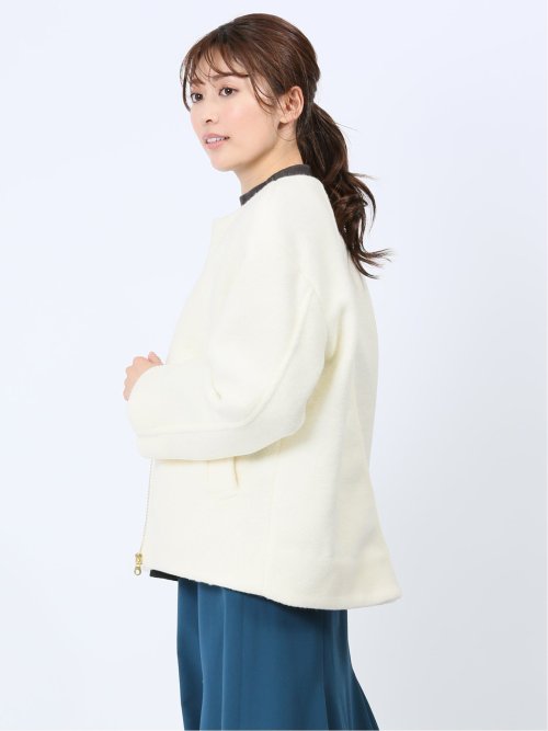 ナッピング ノーカラーコート