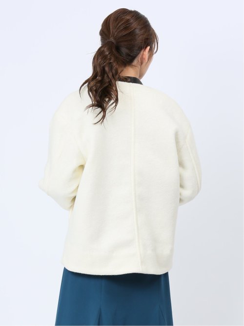 ナッピング ノーカラーコート