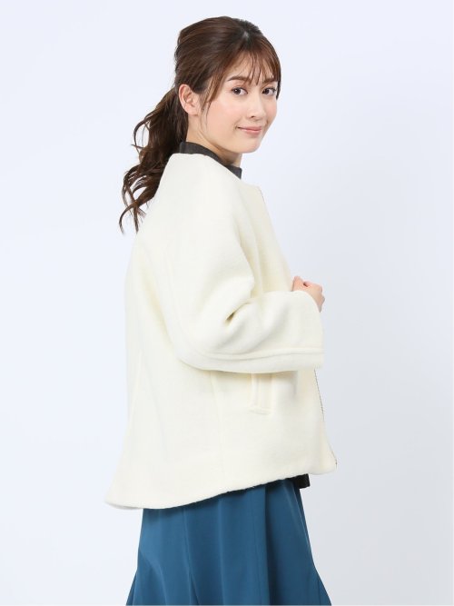 ナッピング ノーカラーコート